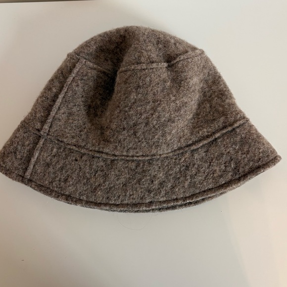 Max Mara Made in Italy Felted Wool Bucket Cloche Hat w/ Rosette – Size 57 - Picture 5 of 10